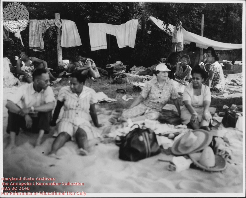 1942 c. Baden, Thomas Jr. Sparrow's Beach, Coopers from Wilmington, Mary Baden, and Bea Coates