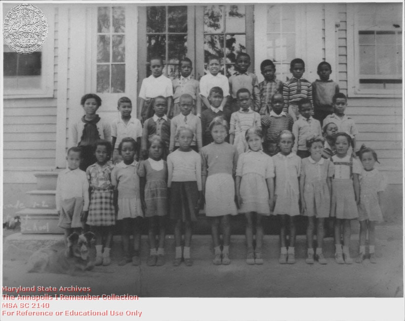 1950 c. Unknown Black school children at segregated Eastport school, grades 1 and 2