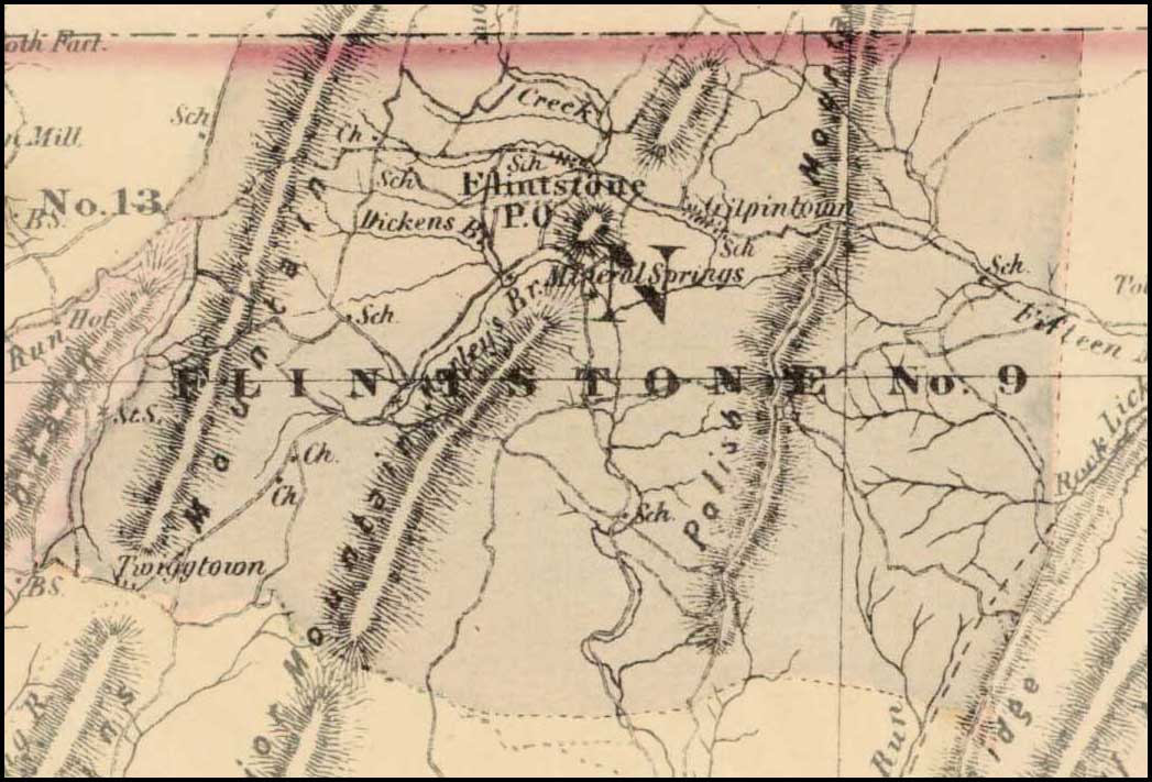 Simon J. Martenet, Map of Allegany County, 1865, Huntingfield Collection MSA SC 1399-1-75