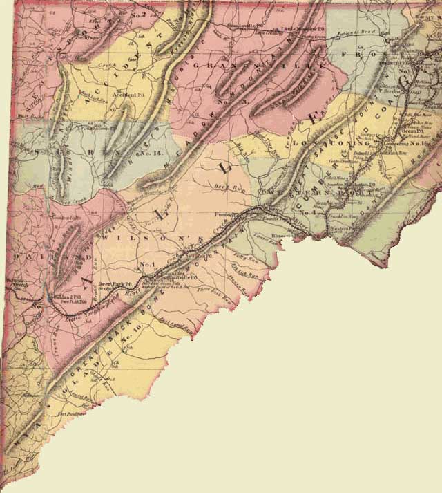 Western Allegany County. Simon J. Martenet, Martenet's Atlas of Maryland, 1865, Huntingfield Collection, MSA SC 1399-1-75