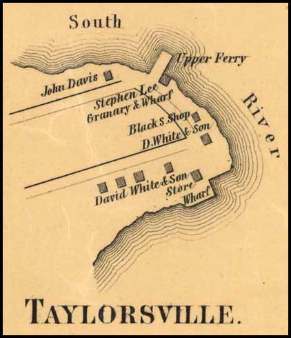Detail of Taylorsville from Simon J. Martenet, Map of Anne Arundel County, 1860, Library of Congress, MSA SC 1213-1-117