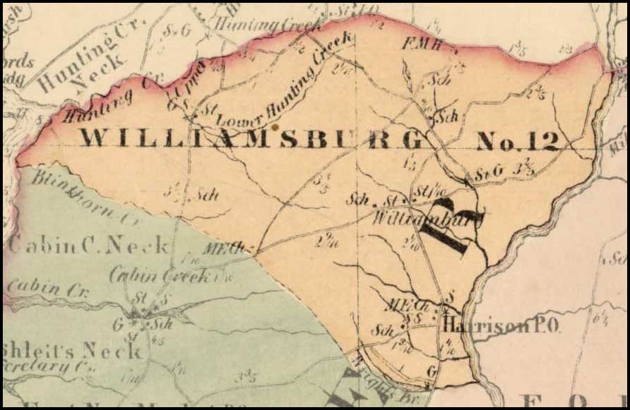 Simon J. Martenet, Map of Dorchester County, 1865, Huntingfield Collection MSA SC 1399-1-75