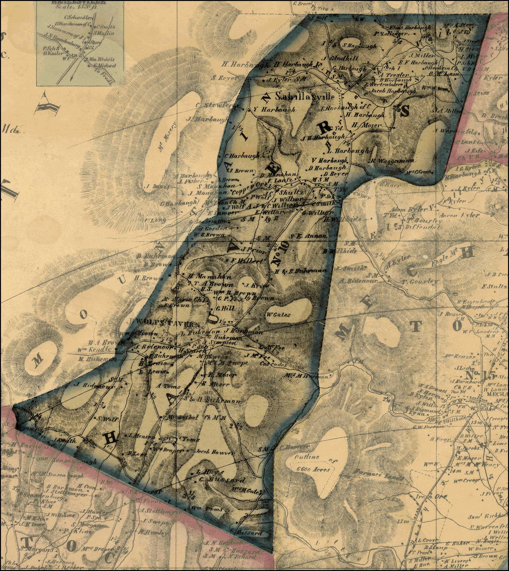 Isaac Bond, Map of Frederick County, 1858, Library of Congress, MSA SC 1213-1-457