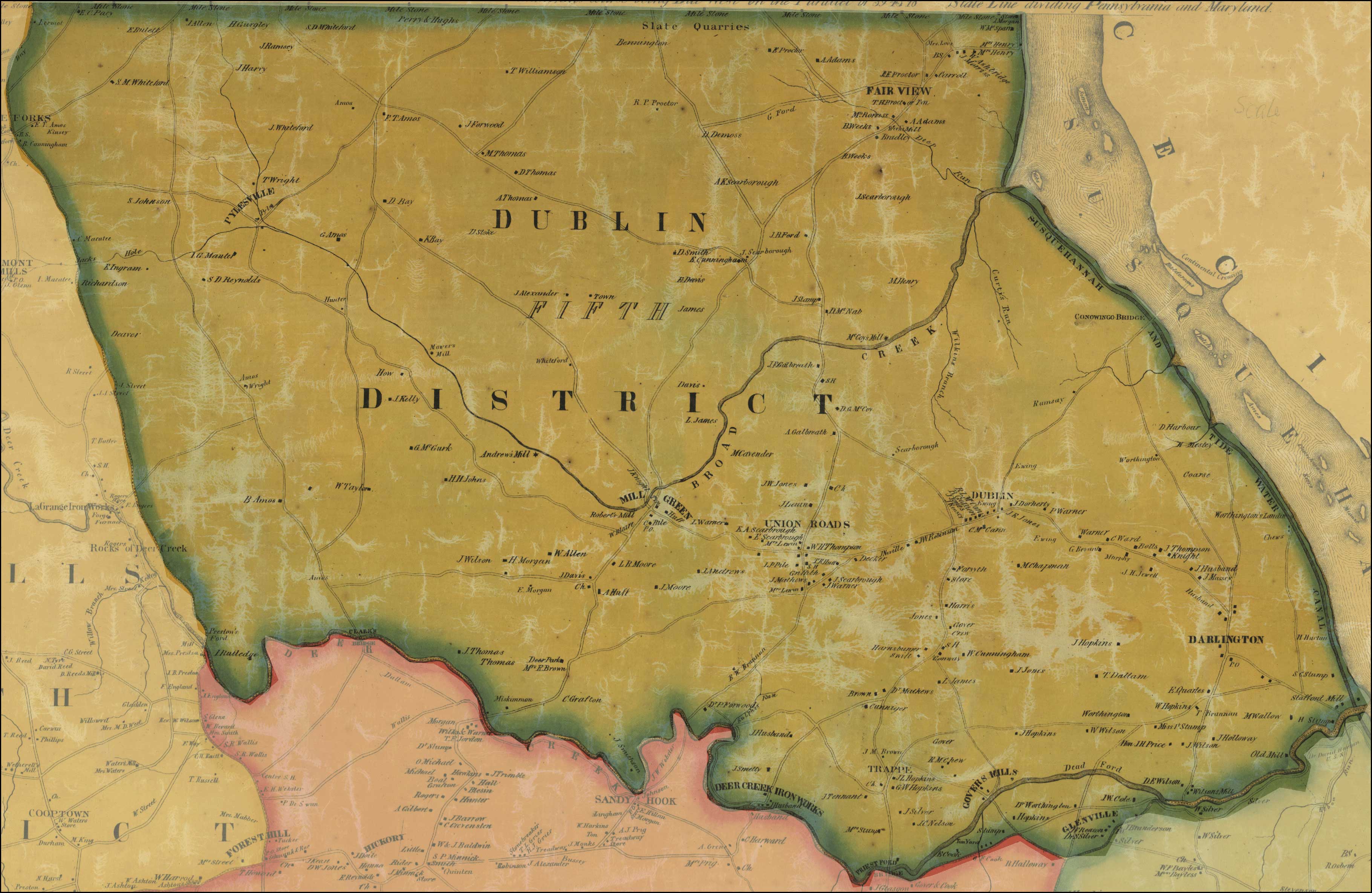 Jennings and Herrick, Map of Harford County, 1858, Library of Congress, MSA SC 1213-1