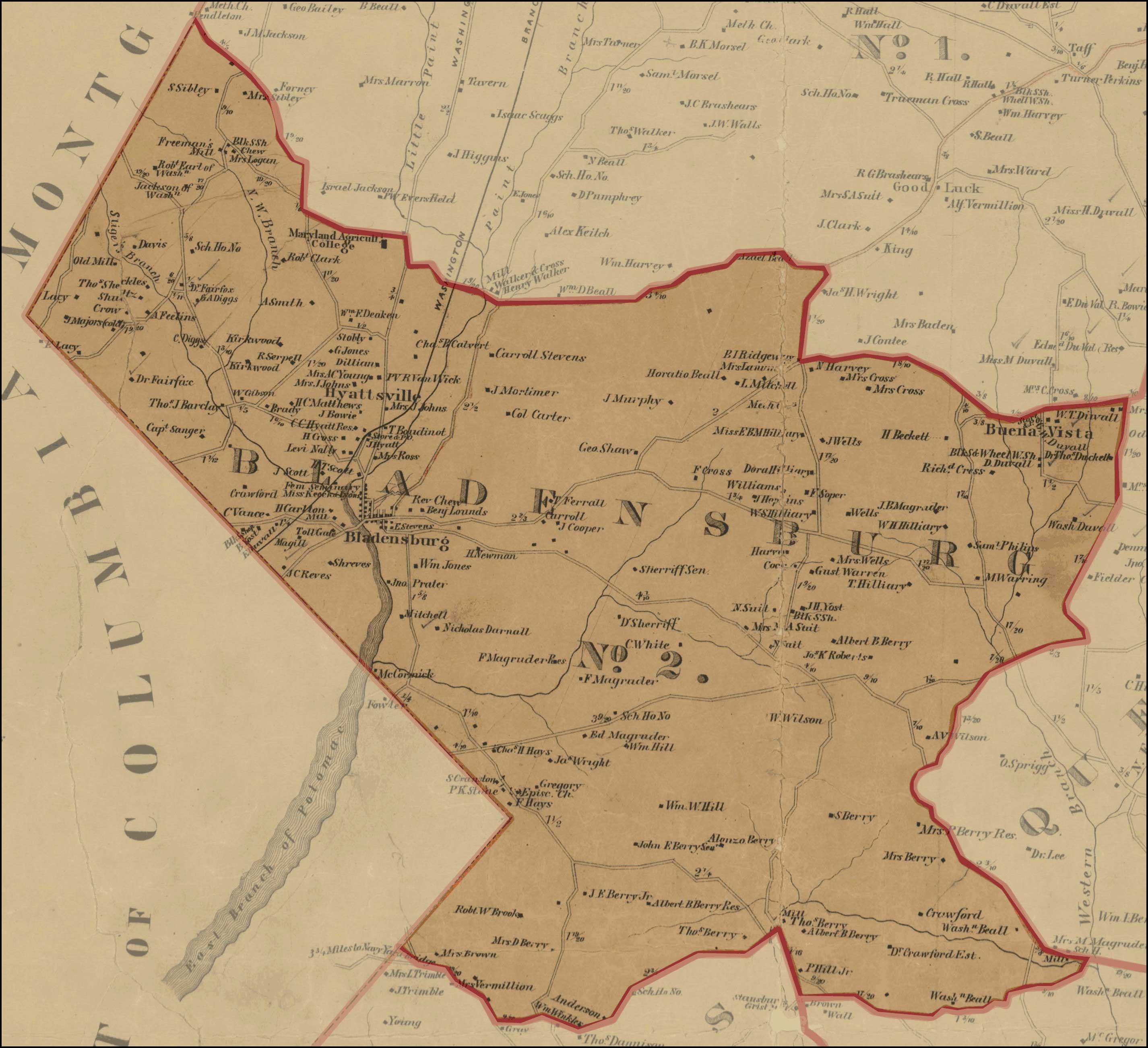 Simon J. Martenet, Martenet's Atlas of Maryland, 1861, Library of Congress, MSA SC 1213-1-118