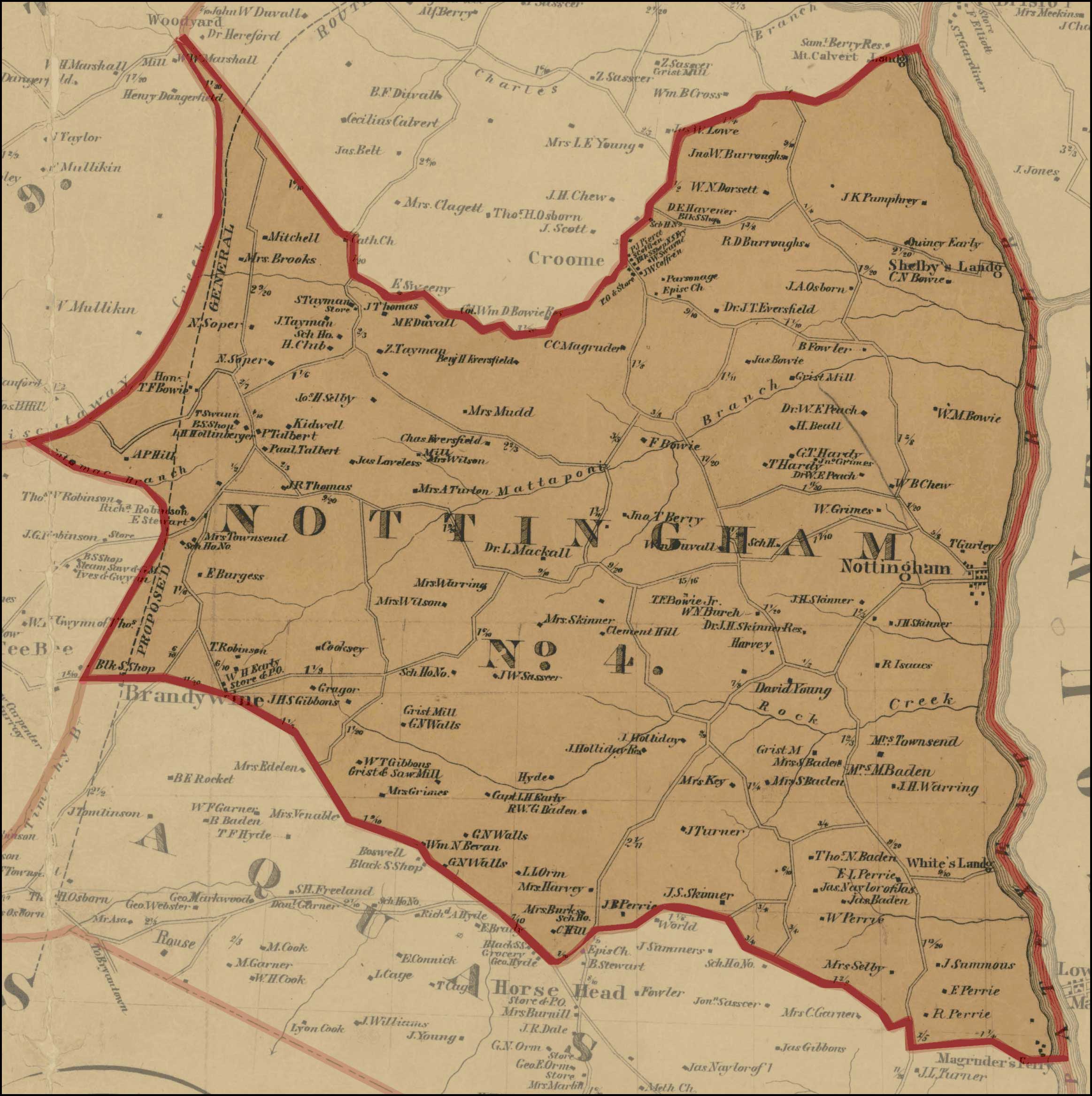 Simon J. Martenet, Martenet's Atlas of Maryland, 1861, Library of Congress, MSA SC 1213-1-118