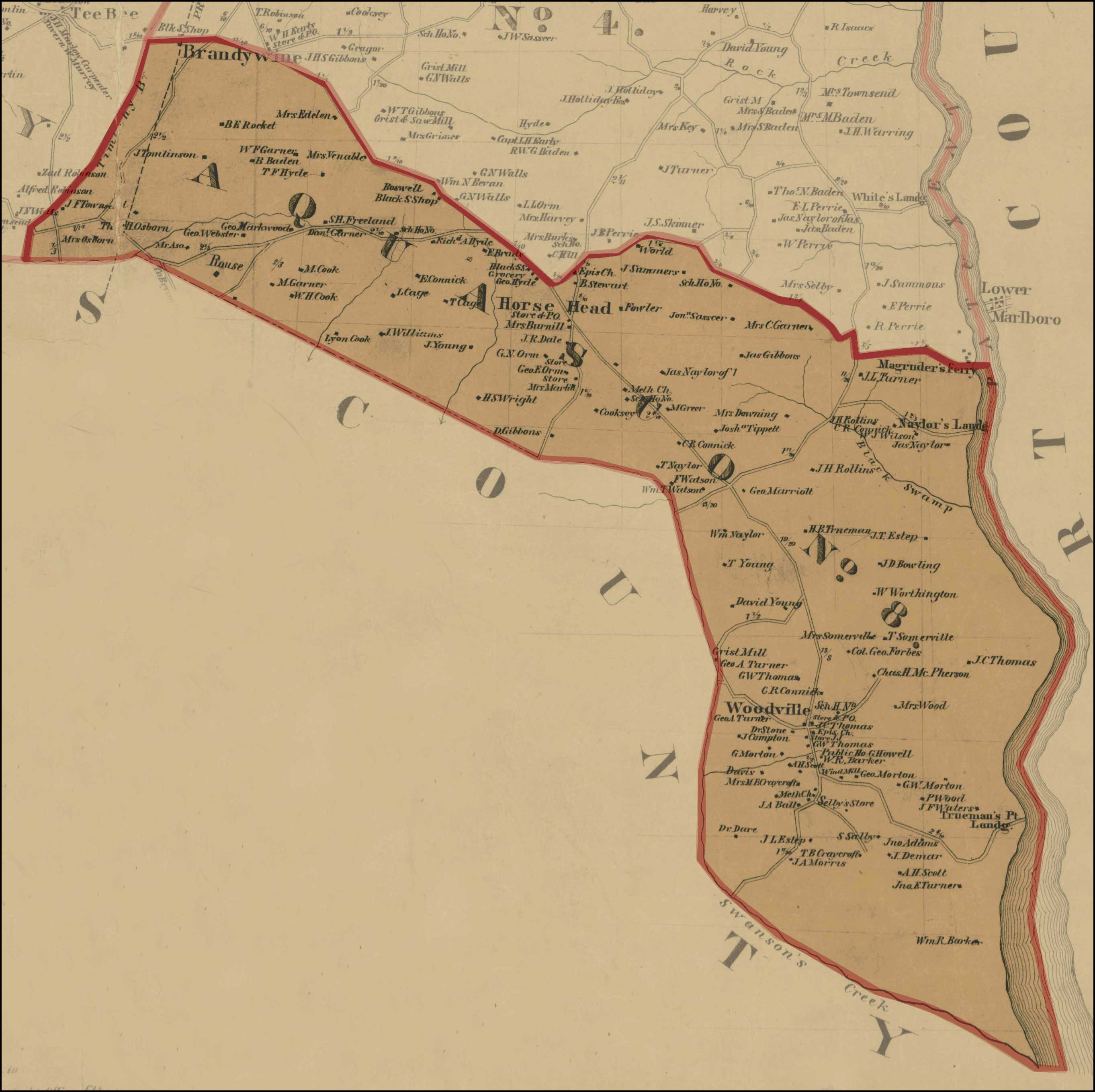 Simon J. Martenet, Martenet's Atlas of Maryland, 1861, Library of Congress, MSA SC 1213-1-118