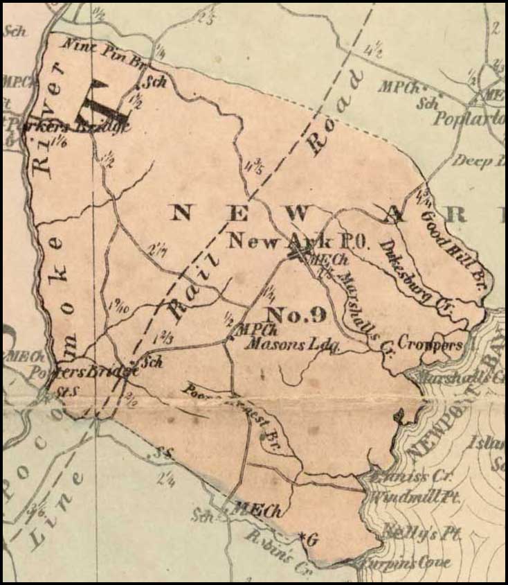 Simon J. Martenet, Map of Worcester County, 1865, Huntingfield Collection MSA SC 1399-1-75